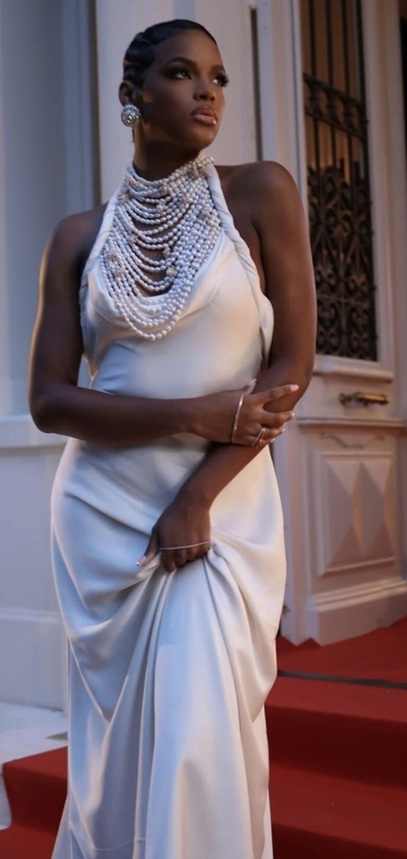 DidiStone Olomide in white dress
